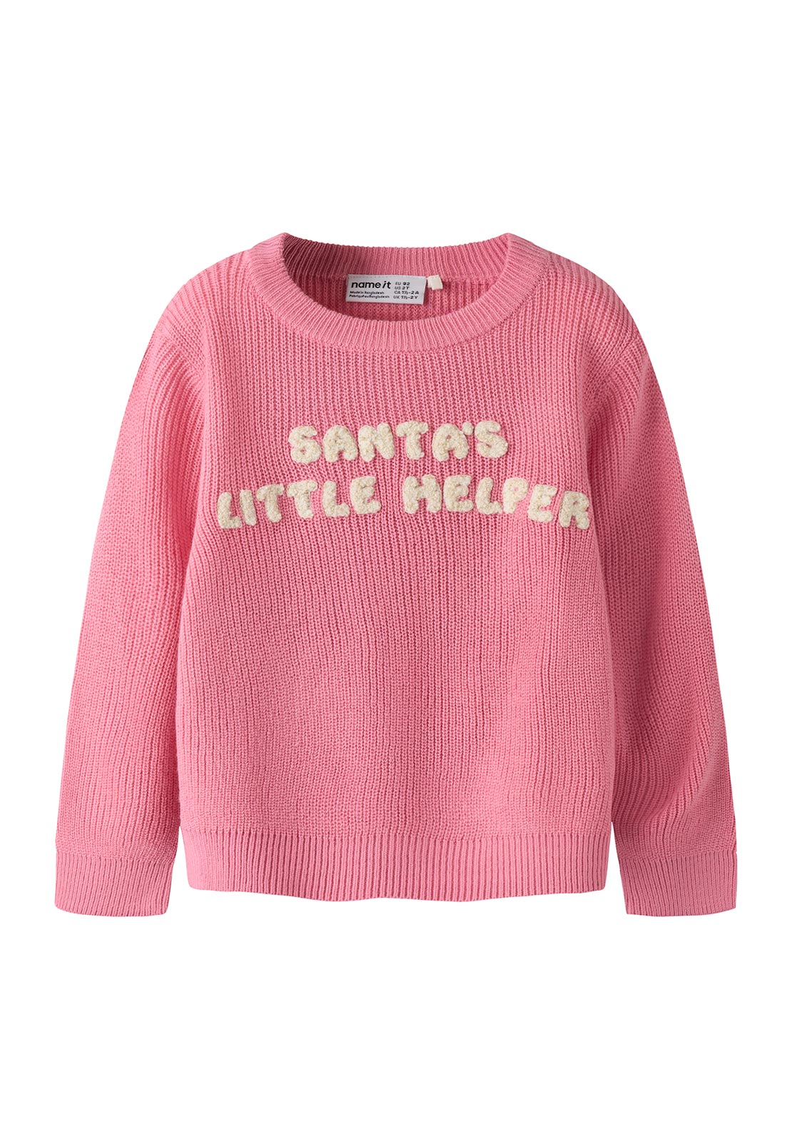 Name It Mini Girl Long Sleeve Knit Jumper, Pink