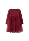 Name It Mini Girl Fri Long Sleeve Dress, Red