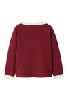 Name It Mini Girl Ralbos Heart Long Sleeve Cardigan, Red