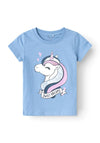Name It Mini Girl Kornella Short Sleeve Tee, Endless Sky