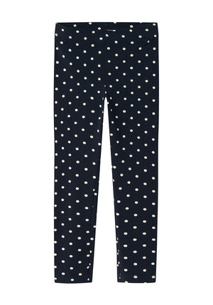Name It Mini Girl Vivian Polka Dot Legging, Dark Sapphire