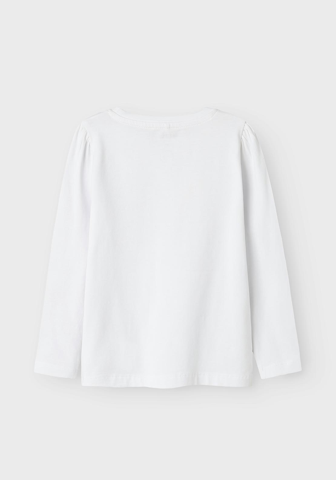 Name It Mini Girl Rosalind Bow Long Sleeve Top, Bright White