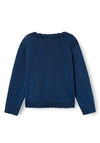 Name It Mini Girl Vamyne Long Sleeve Glitter Cardigan, Dark Sapphire