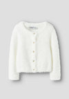Name It Mini Girl Revera Long Sleeve Knit Cardigan, Cream