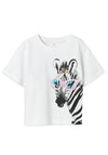 Name It Mini Girl Votea Short Sleeve Top, Bright White