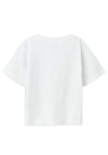 Name It Mini Girl Votea Short Sleeve Top, Bright White