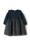Name It Baby Girl Rolia Knit Tulle Dress, Navy