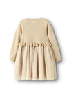 Name It Mini Girl Refra Knit Tulle Dress, Gold