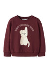 Name It Mini Girl Viloui Long Sleeve Sweater, Wine