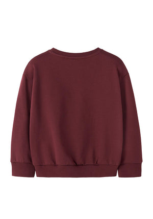Name It Mini Girl Viloui Long Sleeve Sweater, Wine