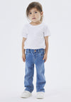 Name It Mini Girl Salli Bootcut Jeans, Light Blue