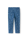 Name It Mini Girl Salli Heart Print Denim Legging, Blue