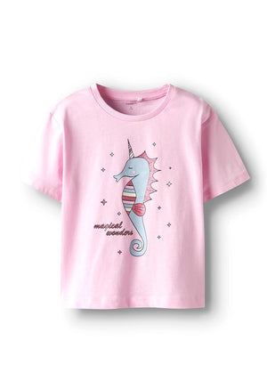 Name It Mini Girl Frejane Short Sleeve Top, Sweet Dreams