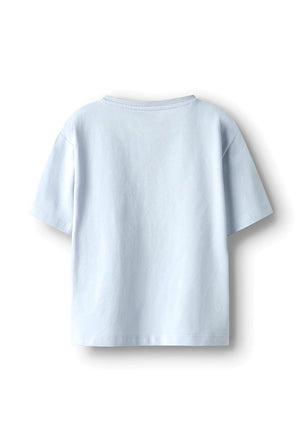 Name It Mini Girl Frejane Short Sleeve Top, Xenon Blue