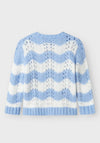 Name It Mini Girl Damilla Long Sleeve Knit Jumper, Serenity
