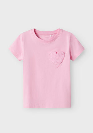 Name It Mini Girl Deas Short Sleeve Tee, Pink Frosting