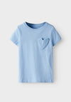 Name It Mini Girl Deas Short Sleeve Tee, Serenity