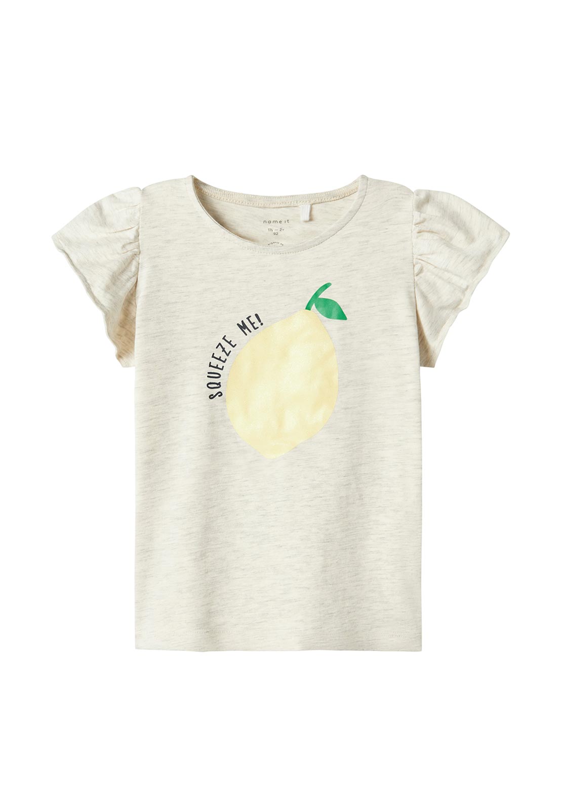 Name It Mini Girl Folly Glitter Short Sleeve Top, Peyote Melange