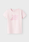 Name It Mini Girl Dromi Butterfly Short Sleeve Tee, Ballerina