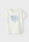 Name It Mini Girl Dromi Butterfly Short Sleeve Tee, Cloud Dancer