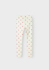 Name It Mini Girl Heart Print Legging, Cloud Dancer