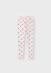 Name It Mini Girl Heart Print Legging, Ballerina