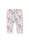 Name It Mini Girl Haile Capri Floral Legging, Bright White