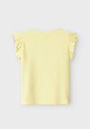 Name It Mini Girl Hadia Short Sleeve Tee, Lemon Meringue