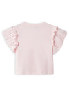 Name It Mini Girl Haven Frill Sleeve Tee, Ballerina Pink