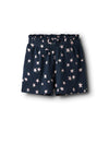Name It Mini Girl Vilinse Print Short, Navy Blazer