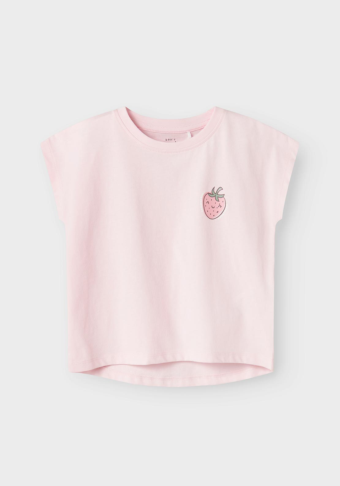Name It Mini Girl Strawberry Short Sleeve Tee, Pink