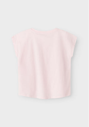 Name It Mini Girl Strawberry Short Sleeve Tee, Pink