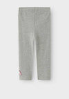 Name It Mini Girl Biline Legging, Grey Melange