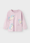 Name It Mini Girl Barry Long Sleeve Top, Winsome Orchid