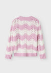 Name It Mini Girl Damilla Long Sleeve Knit Jumper, Pink Frosting