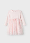 Name It Mini Girl Long Sleeve Butterfly Dress, Ballerina