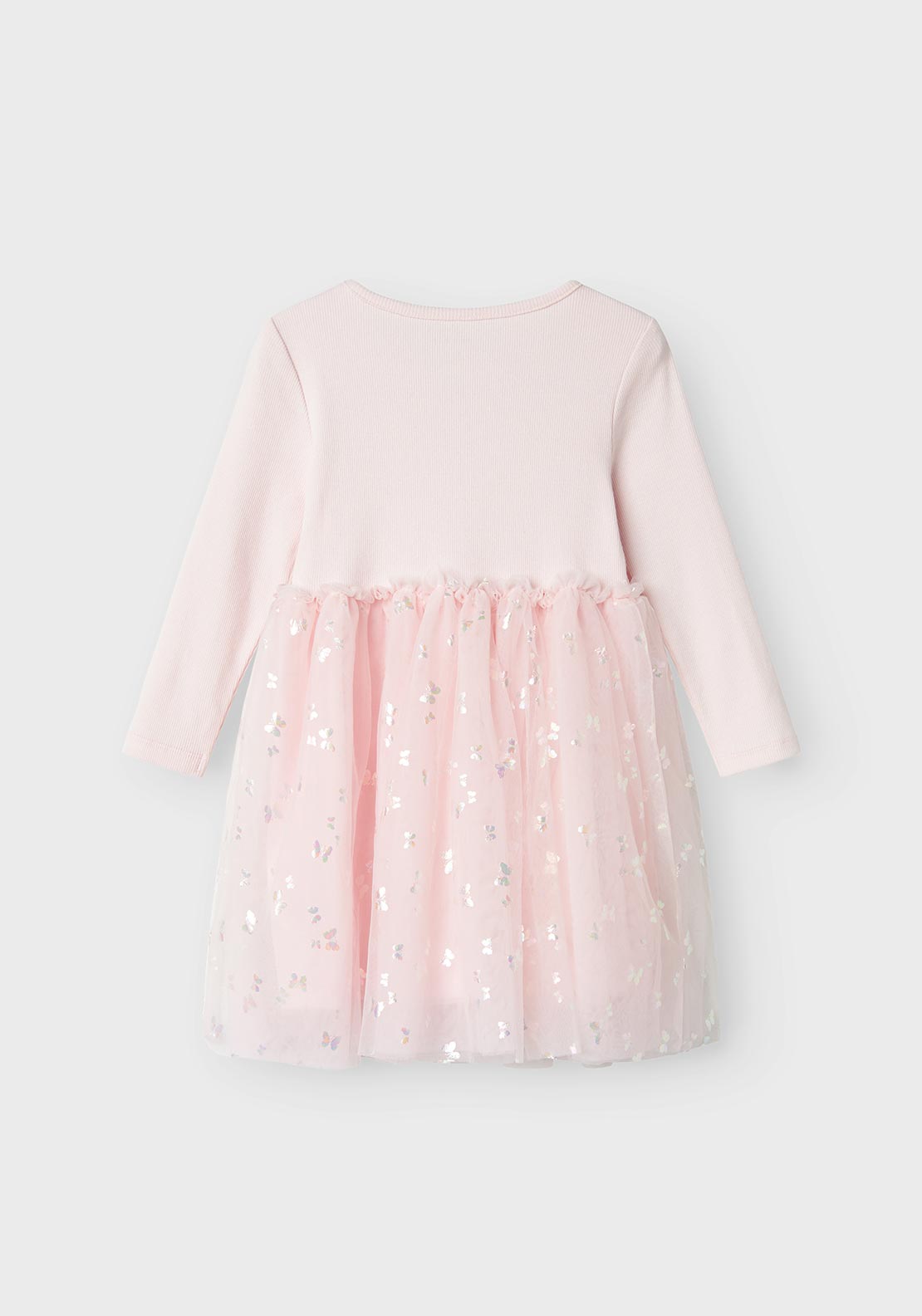 Name It Mini Girl Long Sleeve Butterfly Dress, Ballerina