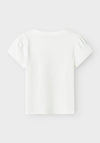 Name It Mini Girl Vibeke Capsl Tee, Bright White