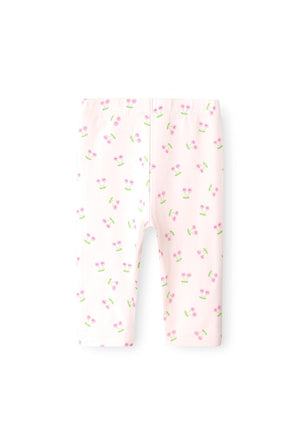 Name It Mini Girl Cherry Print Capri Legging, Ballerina