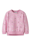 Name It Mini Girl Bissine Llama Long Sleeve Sweater, Pink