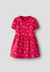 Name It Mini Girl Filla Short Sleeve Butterfly Dress, Red