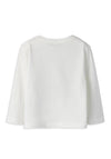Name It Mini Girl Votea Unicorn Long Sleeve Top, Off White
