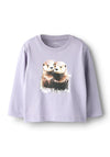 Name It Mini Girl Votea Beaver Long Sleeve Top, Purple