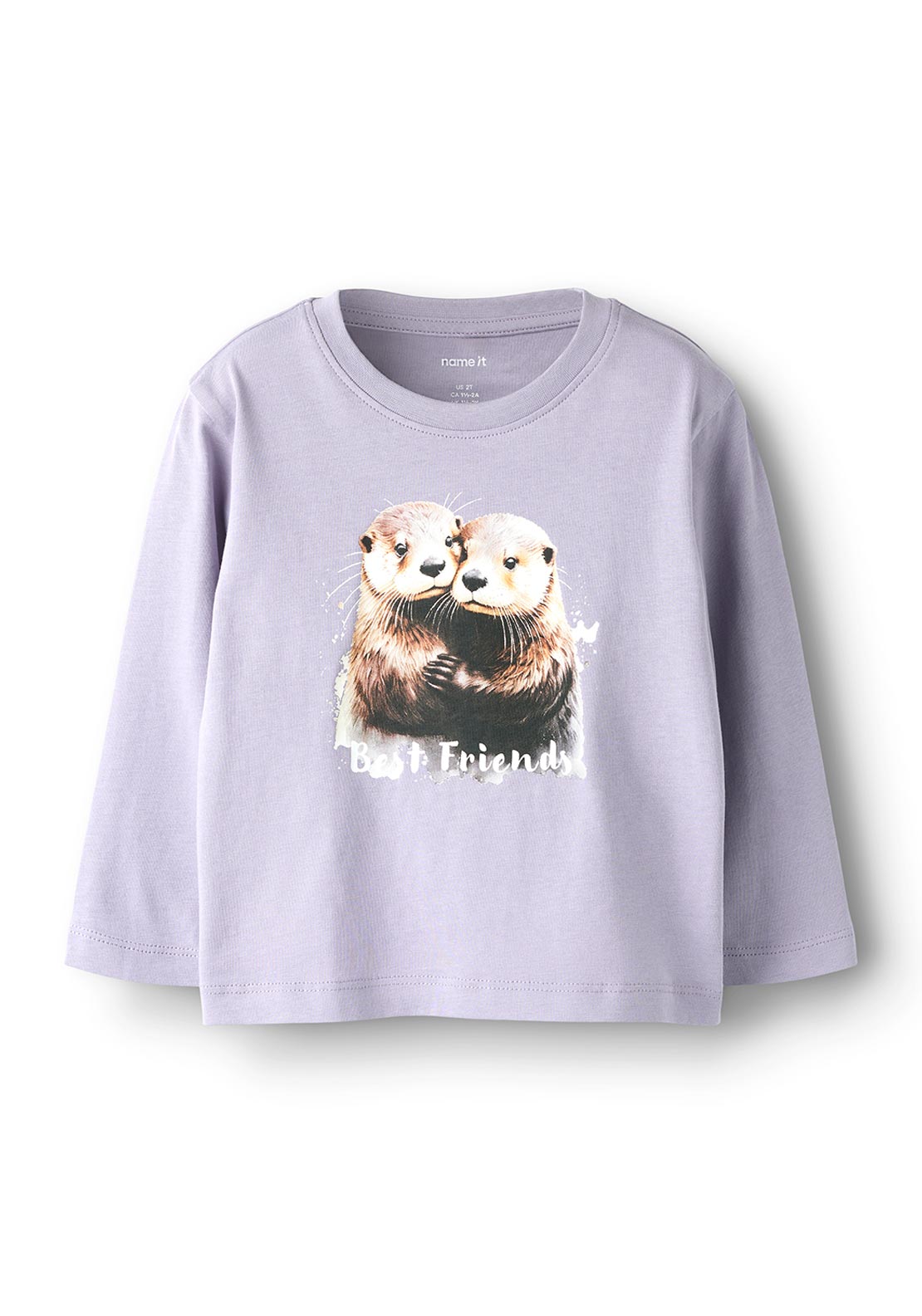 Name It Mini Girl Votea Beaver Long Sleeve Top, Purple