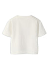 Name It Mini Girl Heart Short Sleeve Tee, Off White