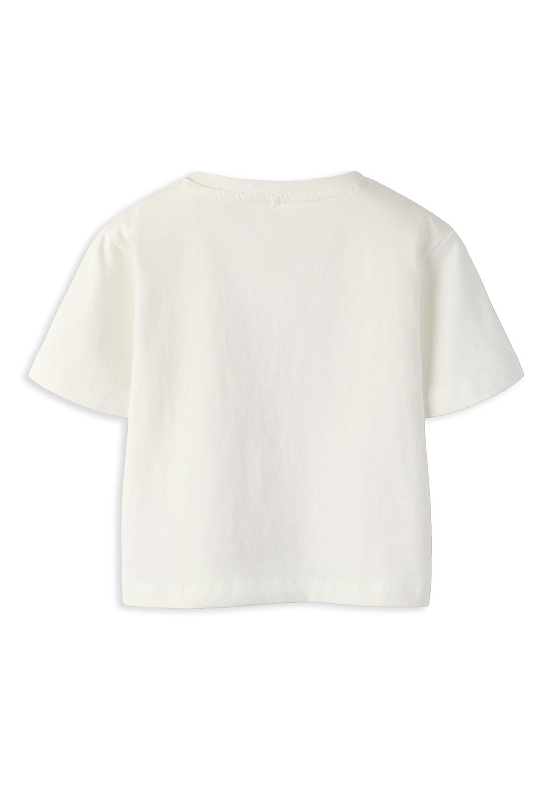 Name It Mini Girl Heart Short Sleeve Tee, Off White