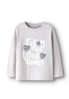 Name It Mini Girl Bearta Long Sleeve Top, Lilac