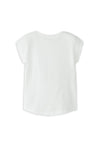 Name It Mini Girl Votia Cat Short Sleeve Tee, White
