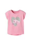 Name It Mini Girl Votia Unicorn Short Sleeve Tee, Pink