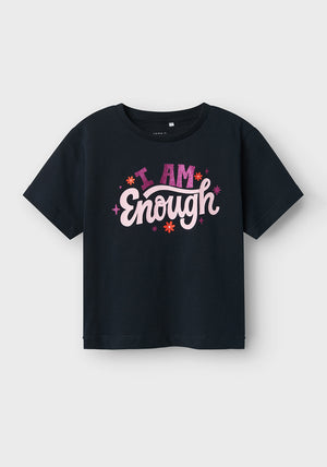 Name It Mini Girl Betria Short Sleeve Tee, Dark Sapphire